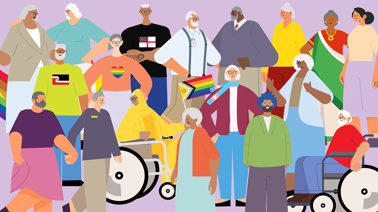 Ageing with Pride Aotearoa collage